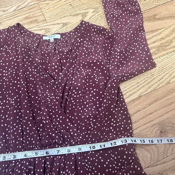 MADEWELL POLKA DOT SILK MINI DRESS SIZE 0 - Picture 9 of 11